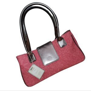 NWT Victoria ’s Secret Pink Silver Metallic Handle Purse Shoulder Bag Makeup Bag